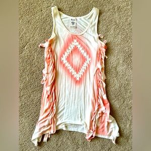 Women’s Vocal Tank Blouse Cream & Orange size S